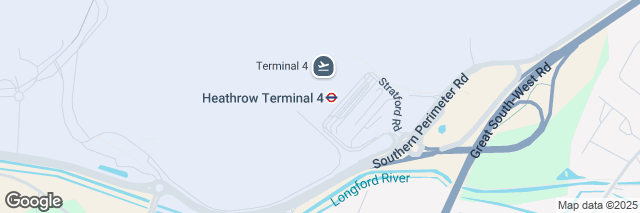 Google Maps London Heathrow AP T4, Landside Arrivals, Level 0, Hounslow, TW6 3XE, United Kingdom